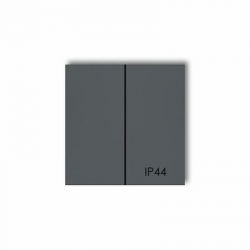 Karlik MINI Komplet klawiszy do łączników sitodruk IP44 grafitowy mat 28MKLH-2