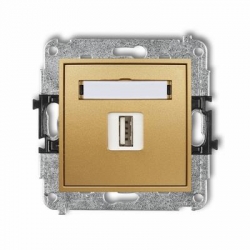 Karlik MINI Ładowarka USB pojedyncza 5V 1A złoty 29MCUSB-1