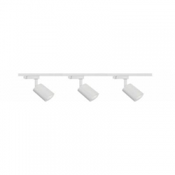 Zestaw 3x lampa SIENA ALU Track 3F biała z żarówką led gu10 PHILIPS 5W ciepła biała + szynoprzewód 1m kolor biały