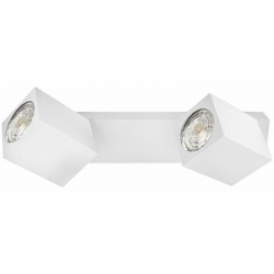 Lampa OSCAR-W/W biała z białym przegubem 2xgu10 podwójna