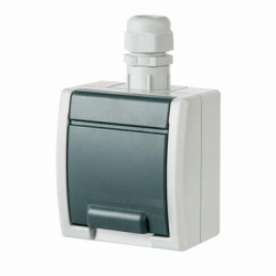 ELEKTRO-PLAST NASIELSK AQUANT 1241-65 Gniazdo hermetyczne pojedyncze z/u IP65 2P+Z