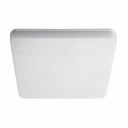 Knlux plafon VARSO HI LED 36W-NW-L-SE neutralna biała, 4000K, 3600lm, kwadrat, IP54,z mikrofalowym czujnikiem ruchu
