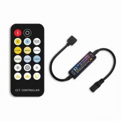 Kontroler led CCT dual-white RF-M2 6A 5-24VDC 5V-30W 12V-72W 24V-144W wtyczkowy mini radiowy czarny