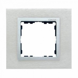 Kontakt Simon Simon 82 Nature Ramka 1-krotna Nature-metal, Inox mat / pierścień aluminium mat