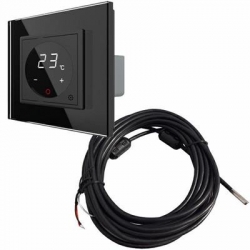 Livolo termostat pokojowy dotykowy czarny z podłogowym czujnikiem temperatury komplet z ramką