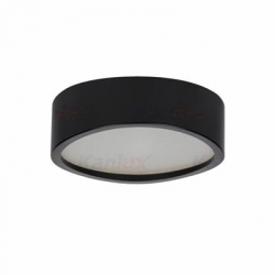 Kanlux plafon JASMIN 270-B czarny, drewniana obudowa, mleczne szkło, śred. 27,1cm