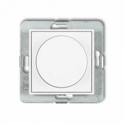 Karlik MINI Ściemniacz przyciskowo obrotowy 40-400W biały mat 25MRO-1