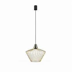 Nowodvorski lampa wisząca WAVE S E27 x 1 Stal mosiądzowana Stal lakierowana Mosiądz ~220-230 V MAX: 1x60W