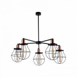 Nowodvorski oprawa przysufitowa MANUFACTURE E27 x 5 Stal lakierowana Stal miedziowana Czarny ~220-230 V MAX: 5x60W