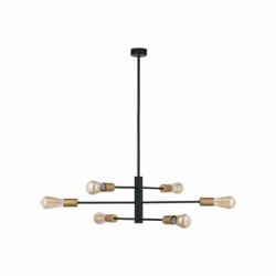 Nowodvorski lampa wisząca ROTOR E27 x 6 Stal lakierowana Czarny 220-230 V MAX: 6x60W