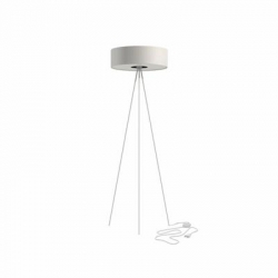 Nowodvorski Lampa podłogowa CADILAC E27 x 3 Tkanina Stal lakierowana Biały 220-230 V MAX: 25W only LED