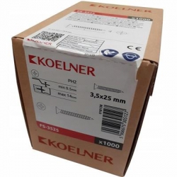 KOELNER Wkręt do płyt G-K 3,5x25mm do blach FS-3525