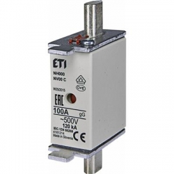 ETI-POLAM Wkładka bezpiecznikowa KOMBI NH00C 100A gG/gL 500V WT-00C 004181214