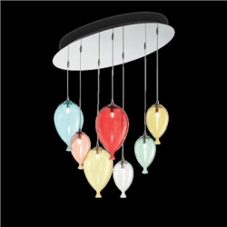 IDEALLUX Lampa wisząca CLOWN SP7 COLOR Wielokolorowa