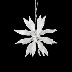 IDEALLUX Lampa wisząca LEAVES SP8 BIANCO Biała