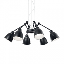 IDEALLUX Plafon NEWTON SP6 NERO Czarny