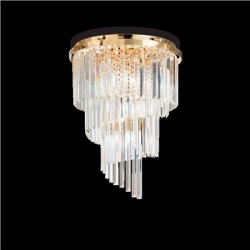 IDEALLUX Plafon CARLTON PL12 ORO Złoty
