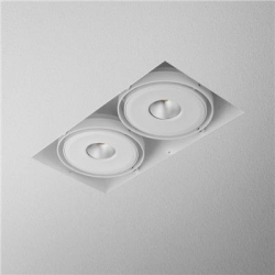 AQForm SQUARES 111x2 QRLED 230V trimless H930 38° Phase-Control wpuszczany biały