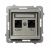 OSPEL SONATA Gniazdo teleinformatyczne RJ11 RJ45 stal inox KRONE GPKT-RM/K/m/37