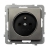 OSPEL SONATA Gniazdo pojedyncze stal inox z/u 16A IP20 GP-1RMZ/m/37