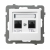 OSPEL AS Gniazdo teleinformatyczne RJ 45 + RJ 11 biały GPKT-G/F/m/00