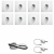 Zestaw 8 x oprawa schodowa STEPI biała ciepła + zasilacz LED 12V DC+ 2 czujniki ruchu 230V
