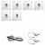 Zestaw 6 x oprawa schodowa STEPI biała ciepła + zasilacz LED 12V DC+ 2 czujniki ruchu 230V