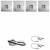 Zestaw 4 x oprawa schodowa STEPI srebrna ciepła + zasilacz LED 12V DC+ 2 czujniki ruchu 230V