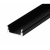 Profil czarny 1m MiniLUX12 (do RGBW) nawierzchniowy do taśmy led rgbw o szerokości 12mm