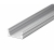 Profil srebrny 1m MiniLUX12 (do RGBW) nawierzchniowy do taśmy led rgbw o szerokości 12mm