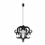 Nowodvorski lampa wisząca KATERINA E27 x 1 Tworzywo sztuczne ABS Szkło Czarny ~220-230 V MAX: 1x60W