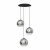 Nowodvorski lampa wisząca GLOBE PLUS E27 x 3 Szkło metalizowane Stal lakierowana Chrom 220-230 V MAX: 60W